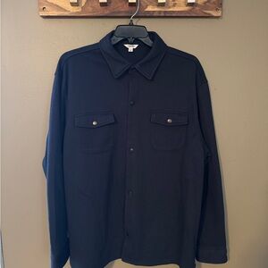Men's Julian & Mark Casual Button Down Shirt Jacket - Dark Blue